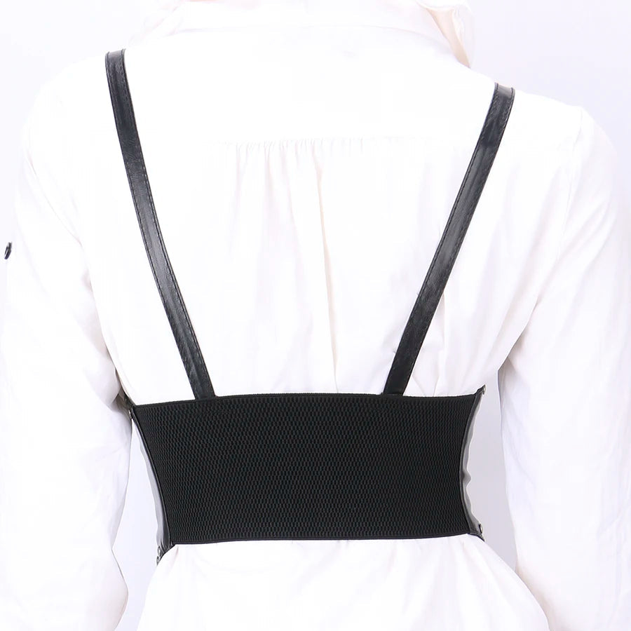 Stud Punk Shoulder Elastic Corset