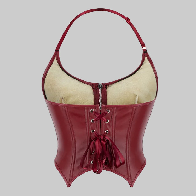 Leather Crop Top Corset