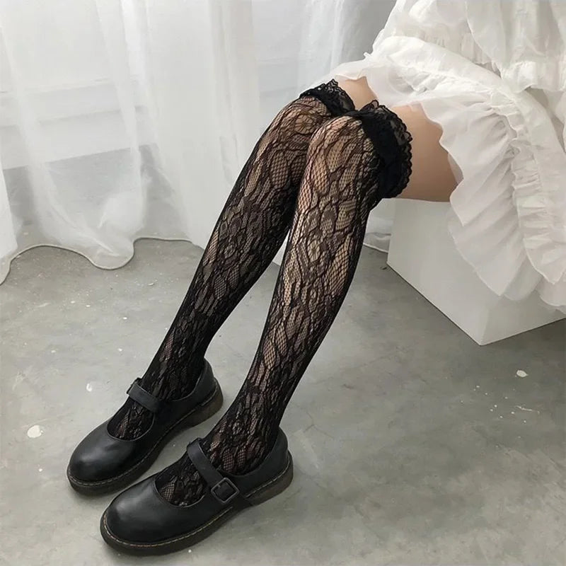 Veloria Lolita Sheer Over-Knee Stockings