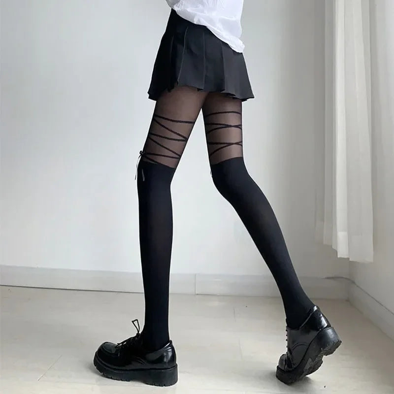 Sweetheart Bow Tights