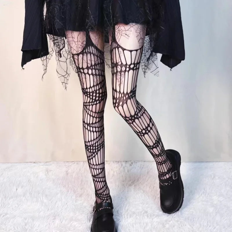 Midnight Bat Mesh Stockings