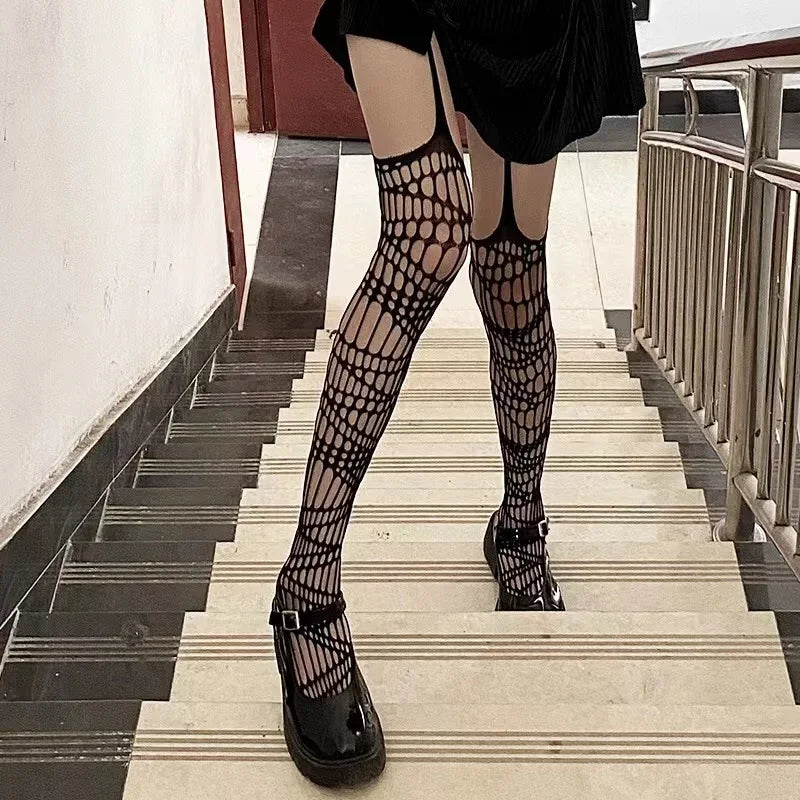 Midnight Bat Mesh Stockings