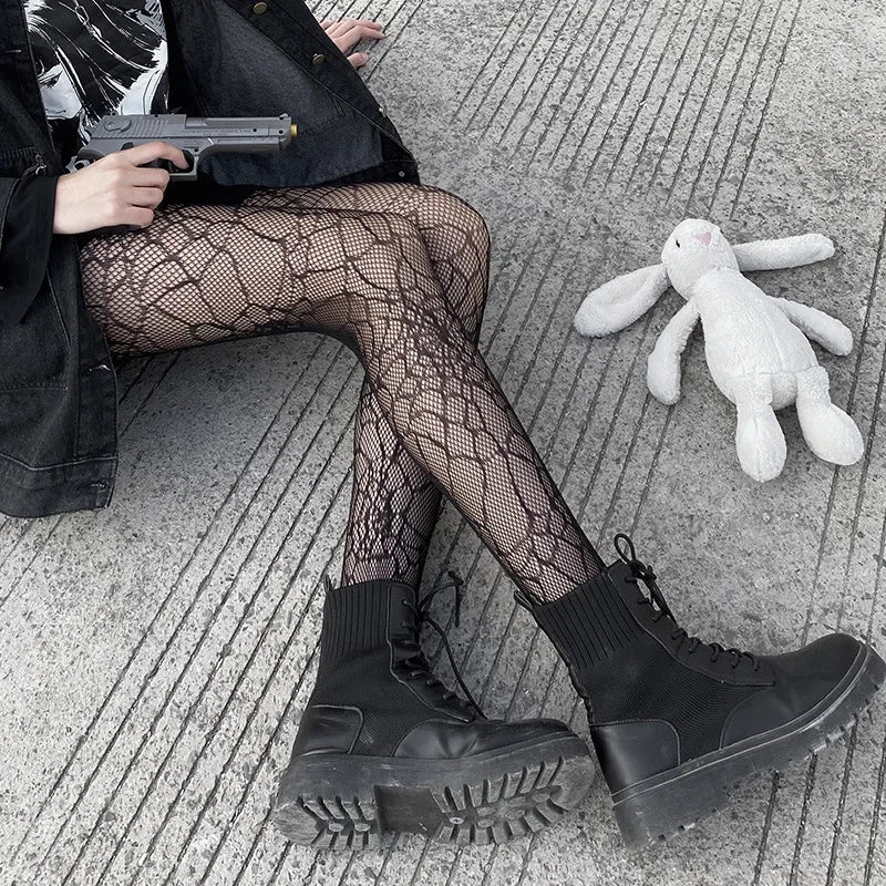 Moonlit Web Stockings