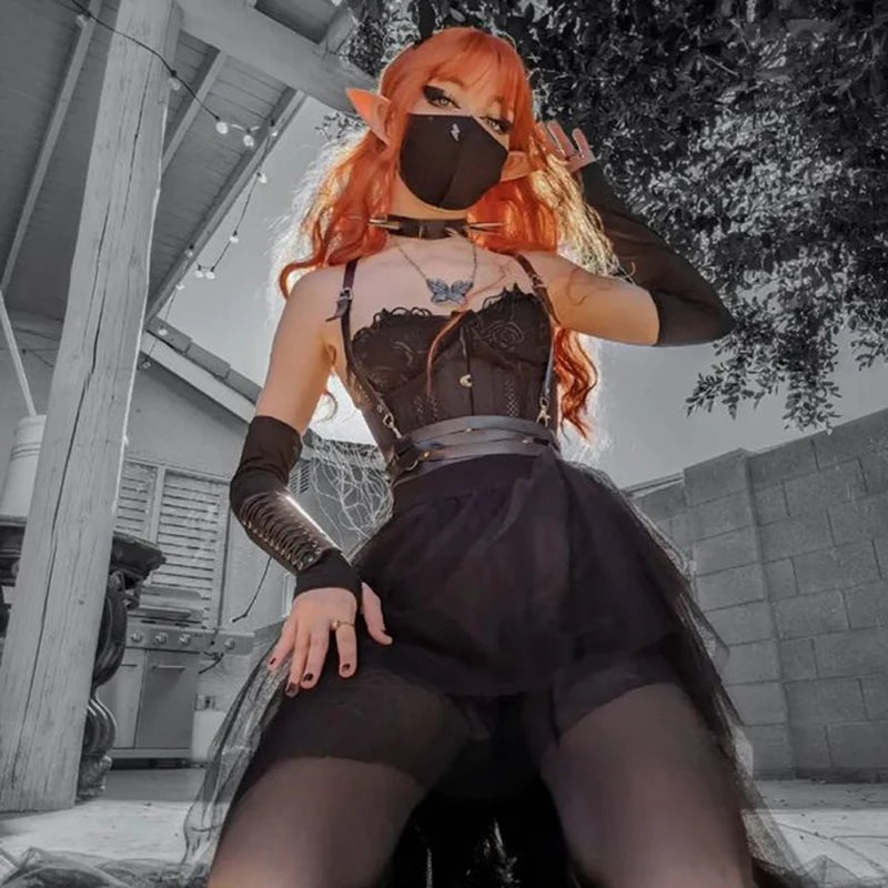 NeonGrave Mesh Skirt