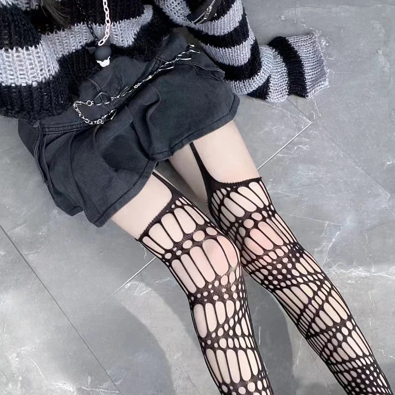 Midnight Bat Mesh Stockings