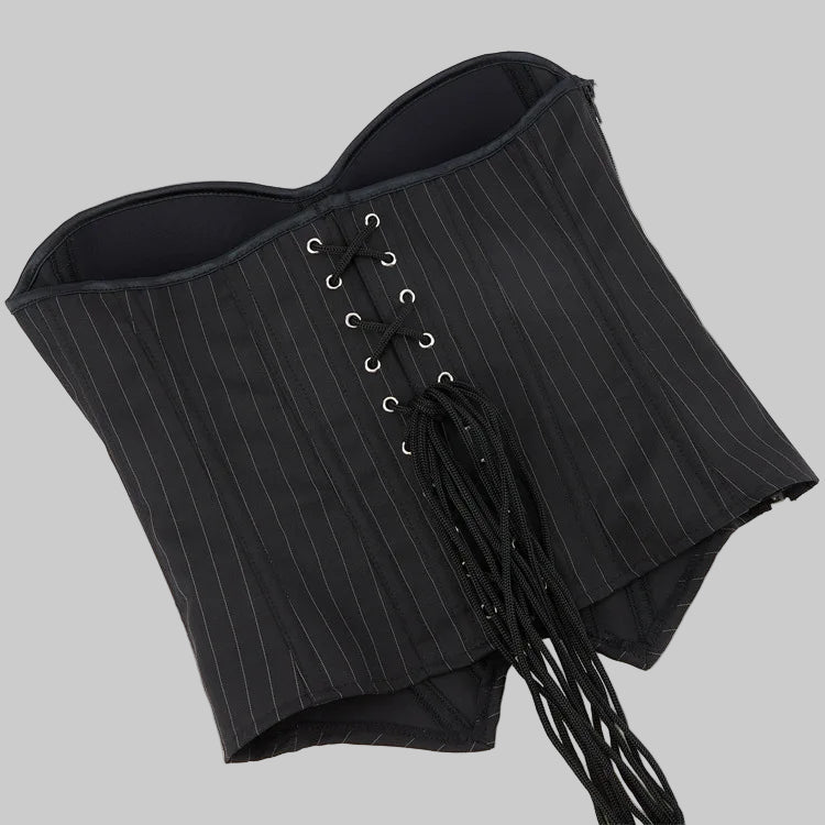Midnight Stripes Overbust Corset