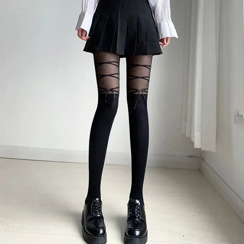 Sweetheart Bow Tights