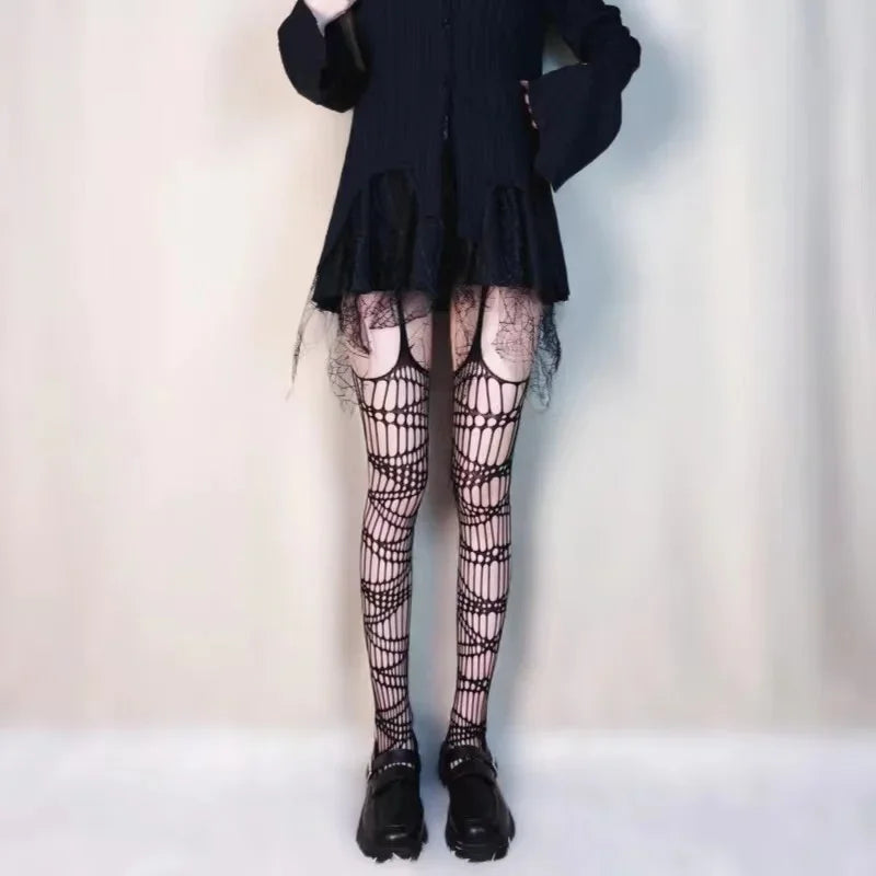 Midnight Bat Mesh Stockings