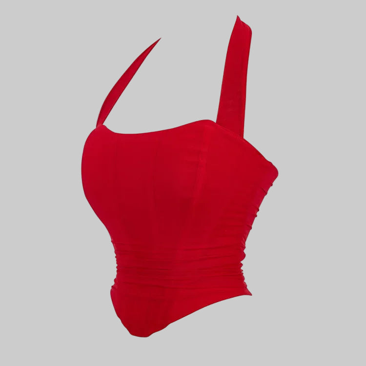 Corset Halter Crop Top