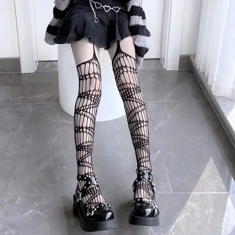 Midnight Bat Mesh Stockings