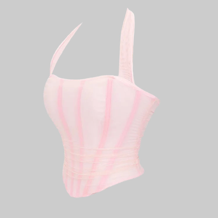 Corset Halter Crop Top
