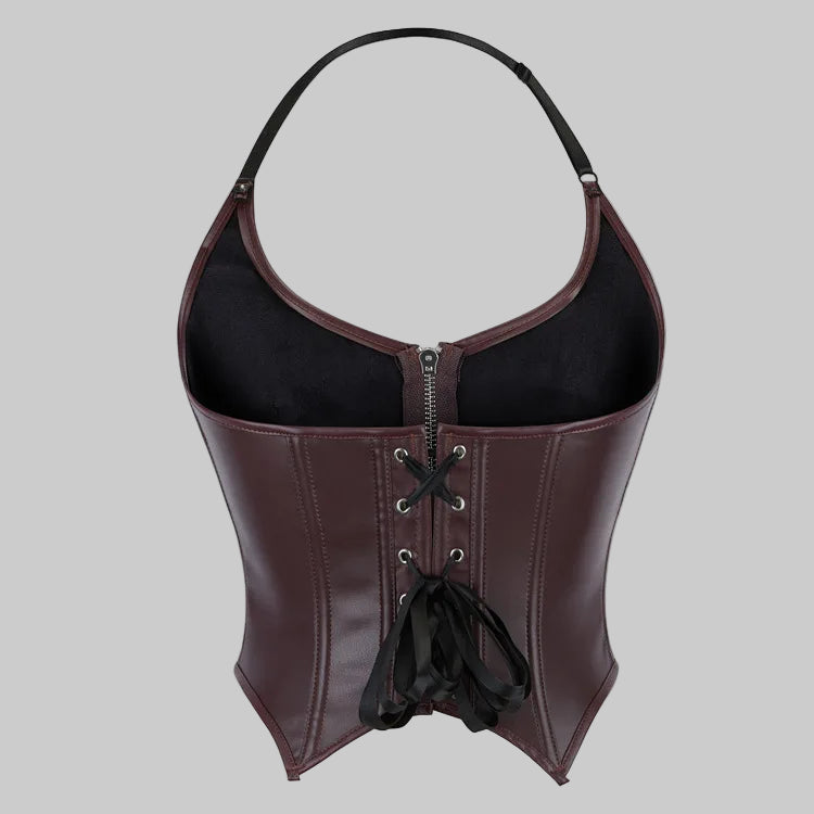 Leather Crop Top Corset