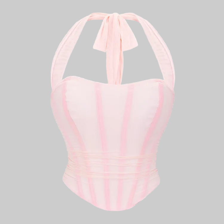 Corset Halter Crop Top