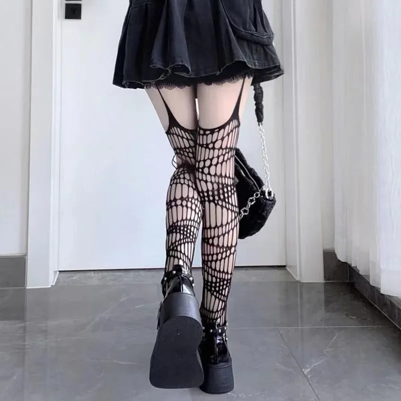 Midnight Bat Mesh Stockings