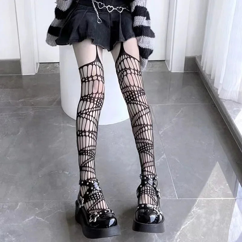 Midnight Bat Mesh Stockings