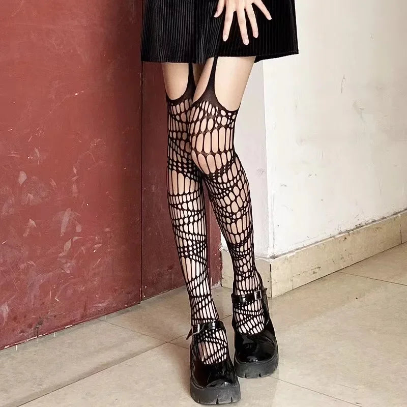 Midnight Bat Mesh Stockings
