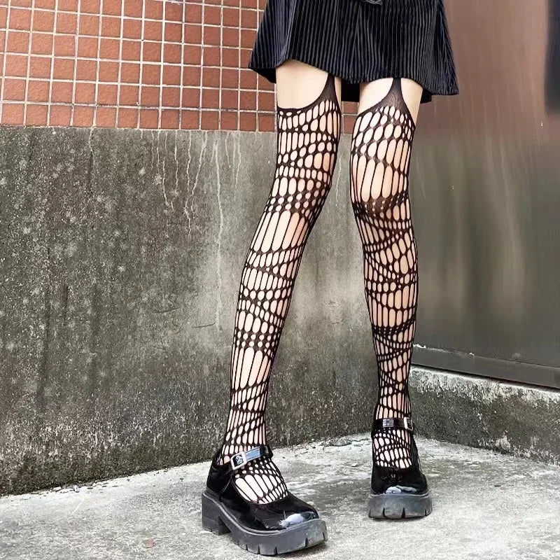 Midnight Bat Mesh Stockings