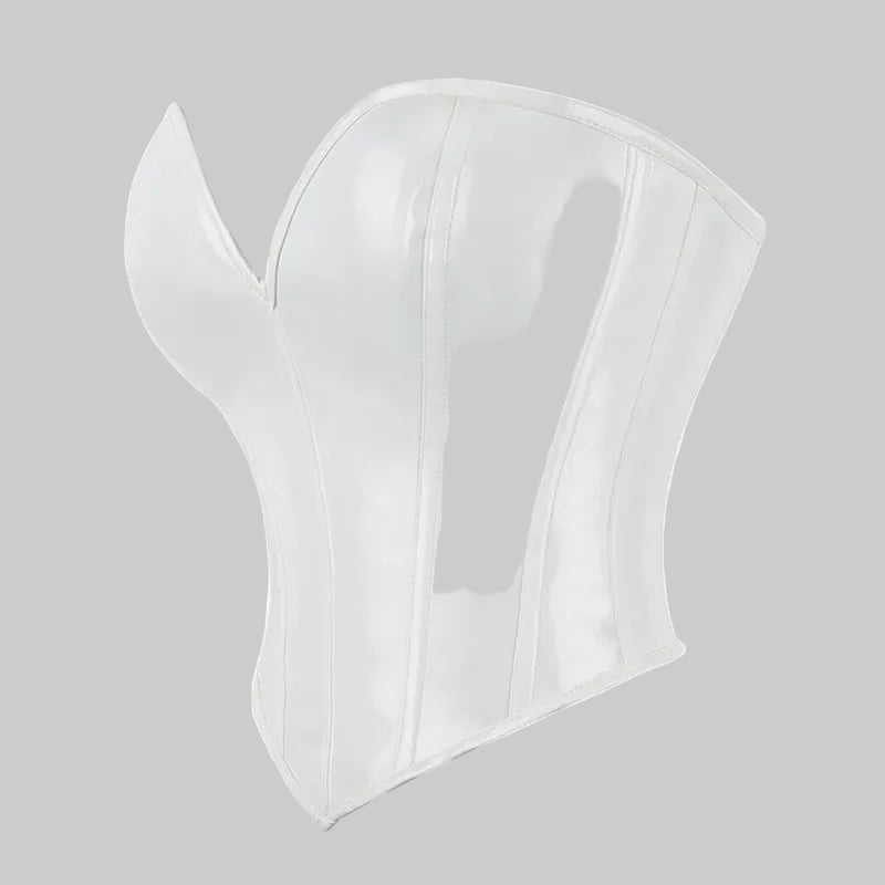 Shiny Leather Crop Top Corset
