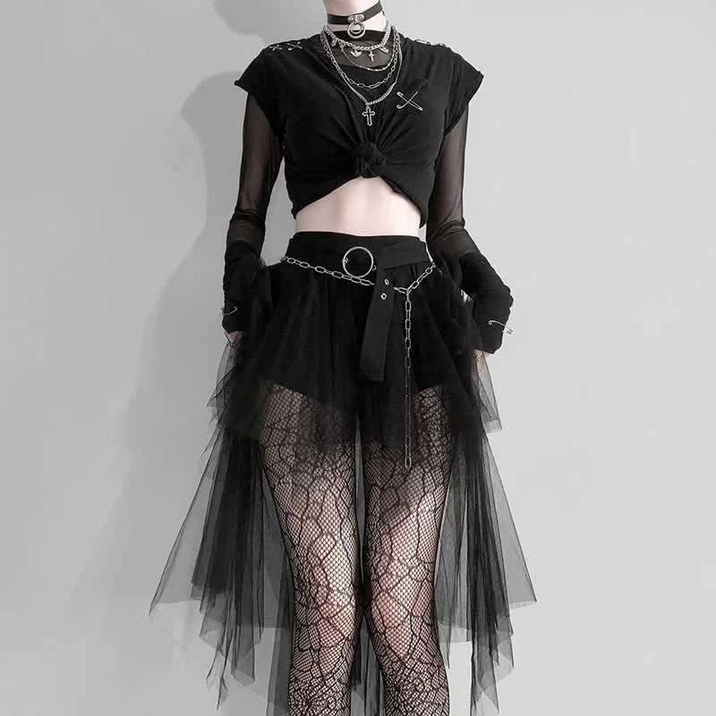 NeonGrave Mesh Skirt