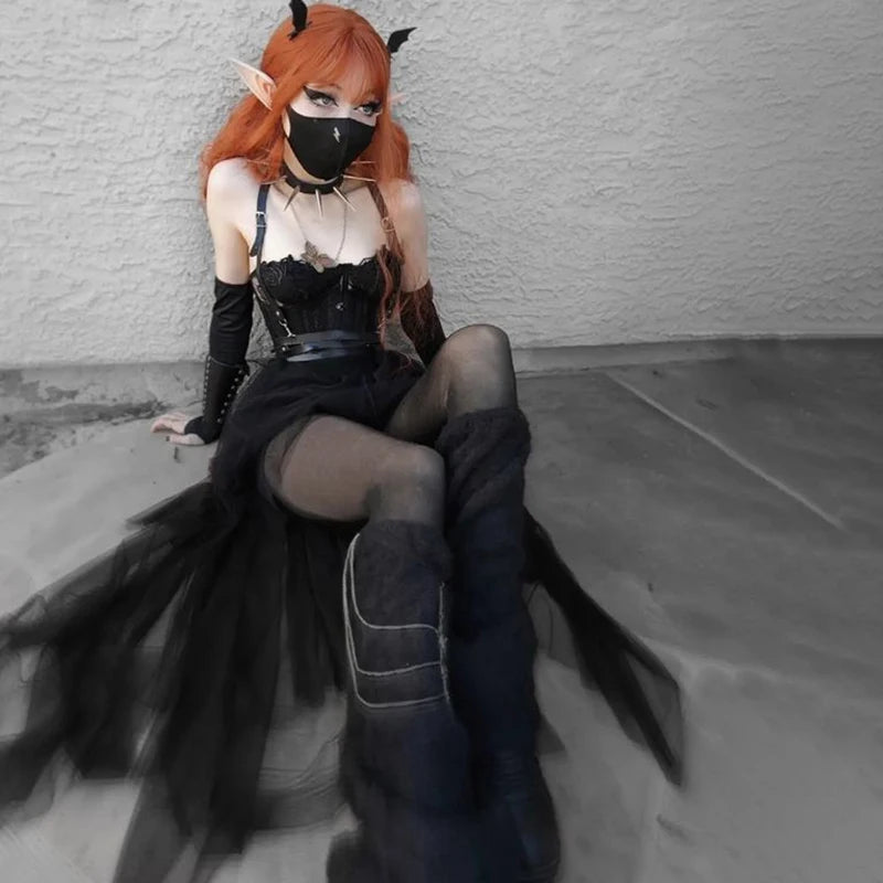 NeonGrave Mesh Skirt