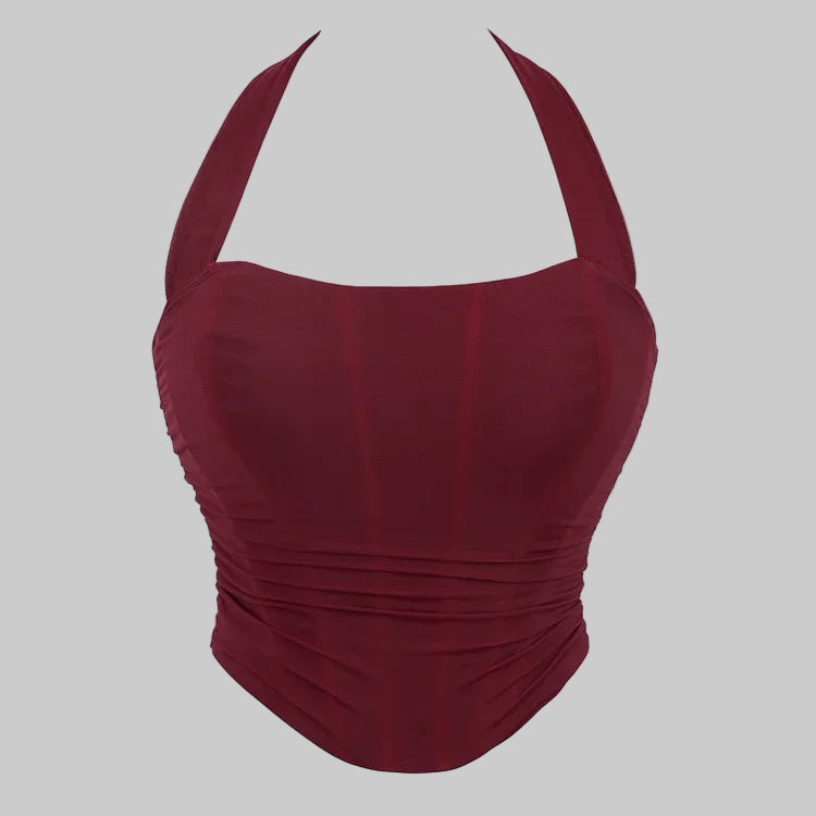 Corset Halter Crop Top