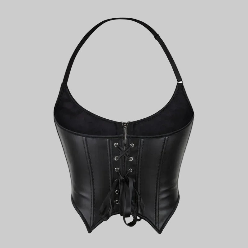 Leather Crop Top Corset