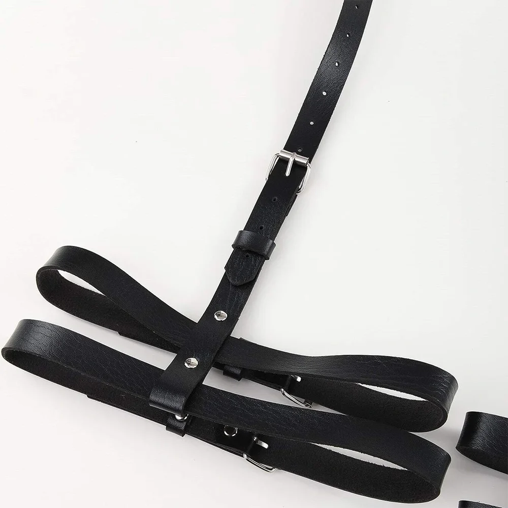 Punk Leather Sexy Suspenders