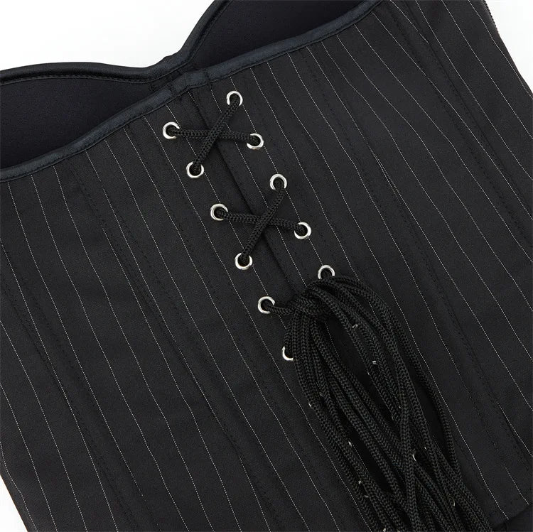 Midnight Stripes Overbust Corset