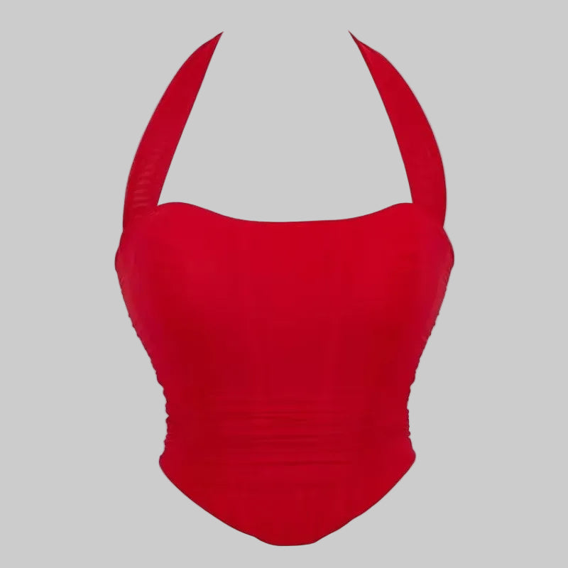 Corset Halter Crop Top