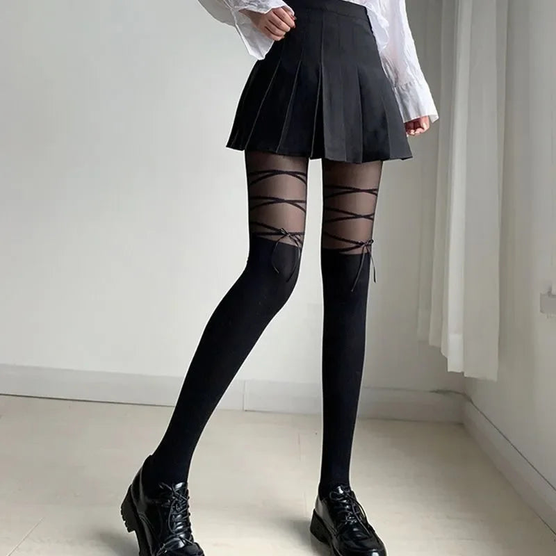 Sweetheart Bow Tights