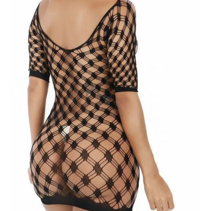 Shadowbound Fishnet Bodysuit