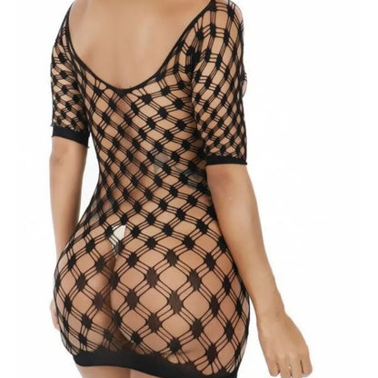 Shadowbound Fishnet Bodysuit