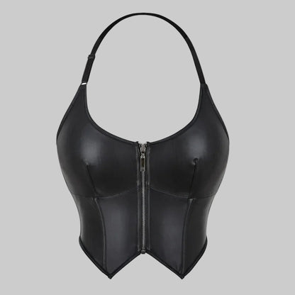 Leather Crop Top Corset