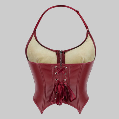 Leather Crop Top Corset