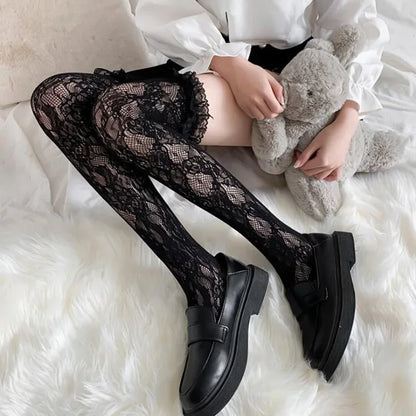 Veloria Lolita Sheer Over-Knee Stockings