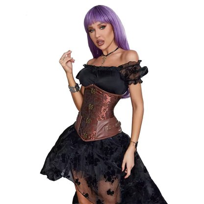 Faux Leather Corset for a Sculpted Waist
