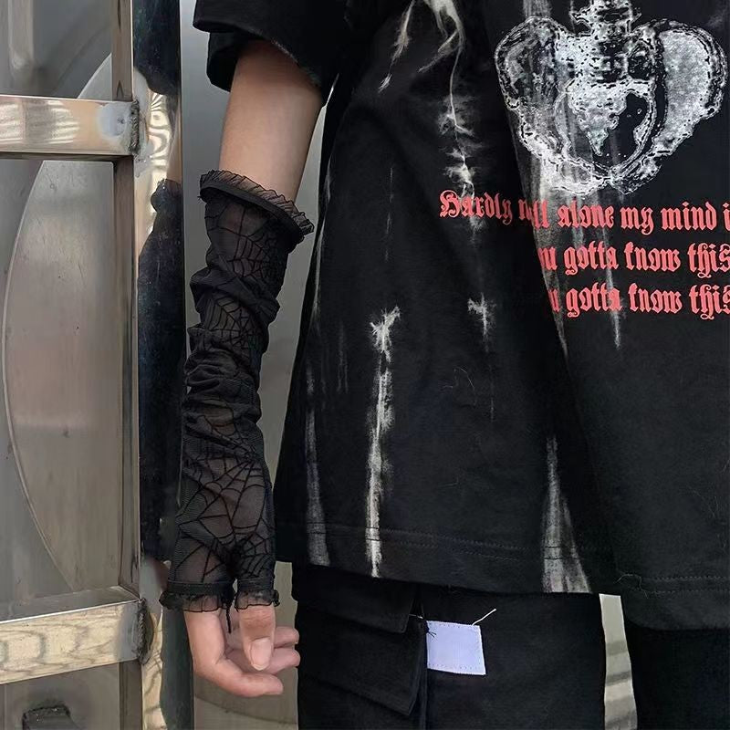 Midnight Web Lace Gloves