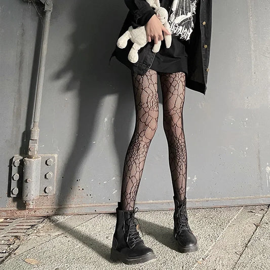 Moonlit Web Stockings
