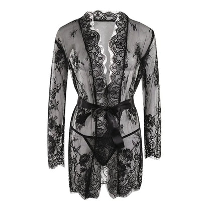 See Through Lace Lingerie Set