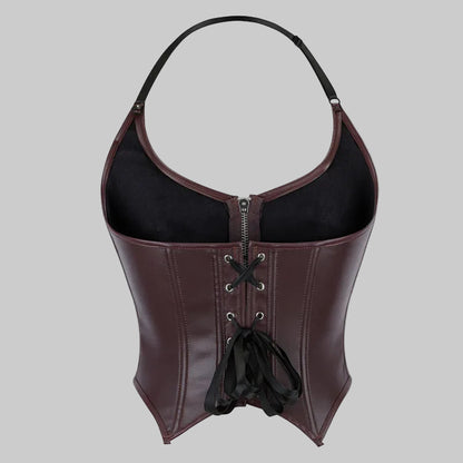 Leather Crop Top Corset