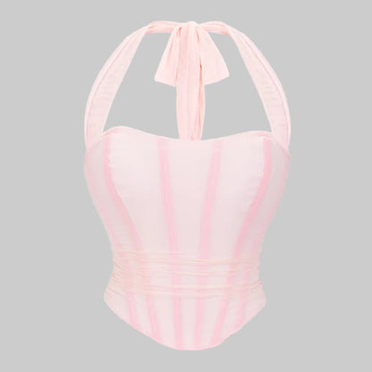 Corset Halter Crop Top