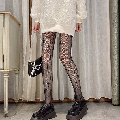 Sacred Night Fishnet Stockings