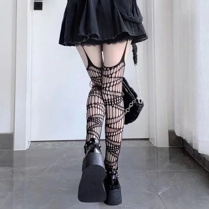 Midnight Bat Mesh Stockings