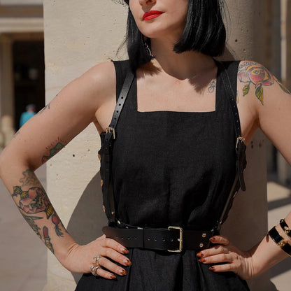GraveLuxe Gothic Leather Harness