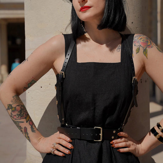 GraveLuxe Gothic Leather Harness