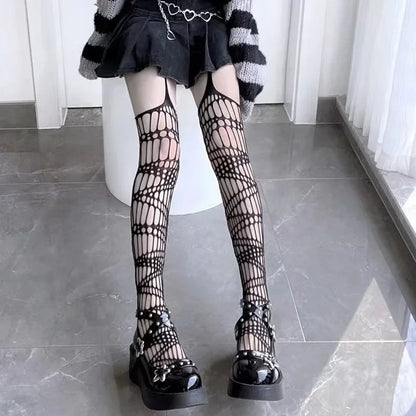 Midnight Bat Mesh Stockings