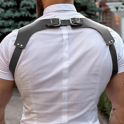 Men’s Studded Gothic Leather Harness Vest