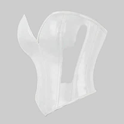 Shiny Leather Crop Top Corset
