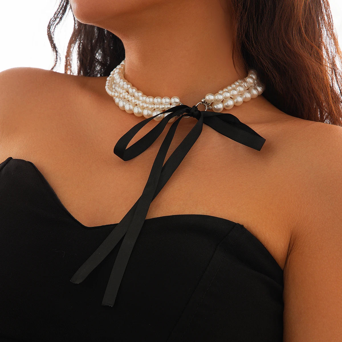 Velour Éclat Pearl Chain Necklace