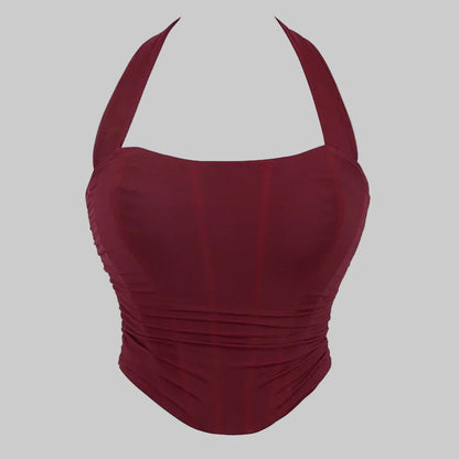Corset Halter Crop Top